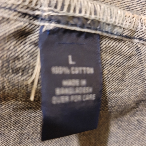 Cropped Denim Vest (woman's large) - Picture 3 of 4